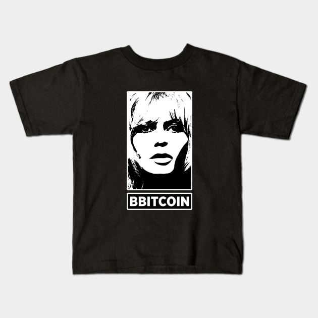 Brigitte Bardot - BBITCOIN Kids T-Shirt by ITCHY_SAVOIR